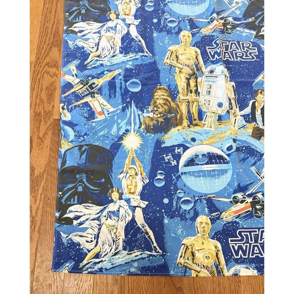 1977  Bibb VINTAGE STAR WARS FLAT SHEET AND PILLOWCASE Full Size Darth Vader